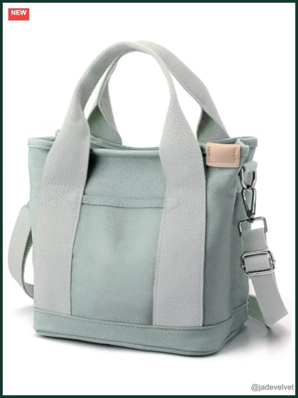 Canvas Tote Bag with Zipper Crossbody Shoulder Hobo Satchel Messenger